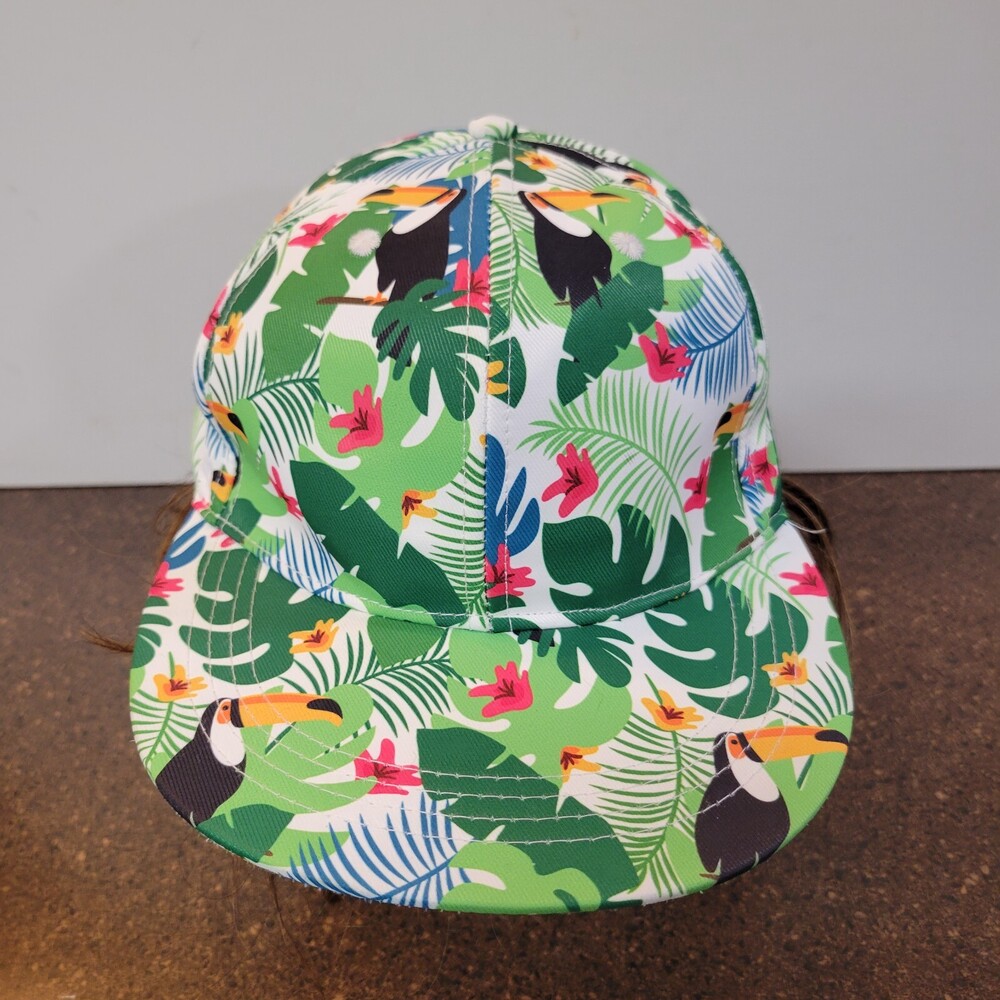 Malibu Rum Tropical Toucan Baseball Cap Womens Hawaiian Style Snapback Hat